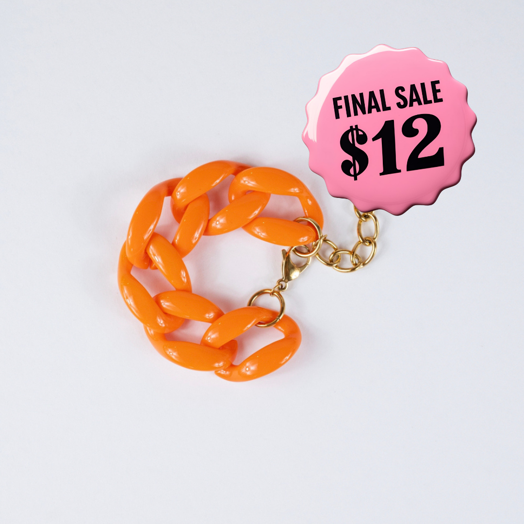 Chain Bracelet- Orange