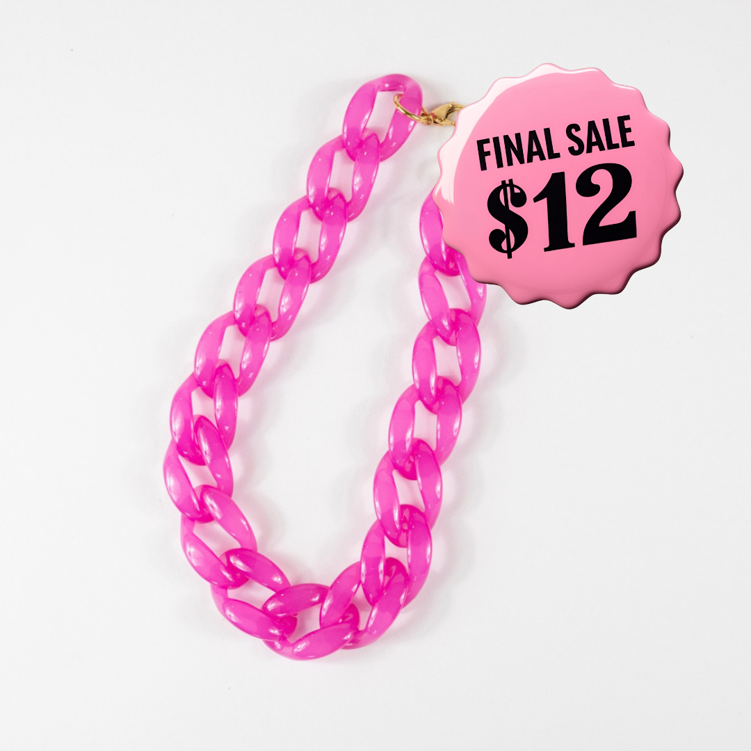 Chain Necklace - Fuchsia