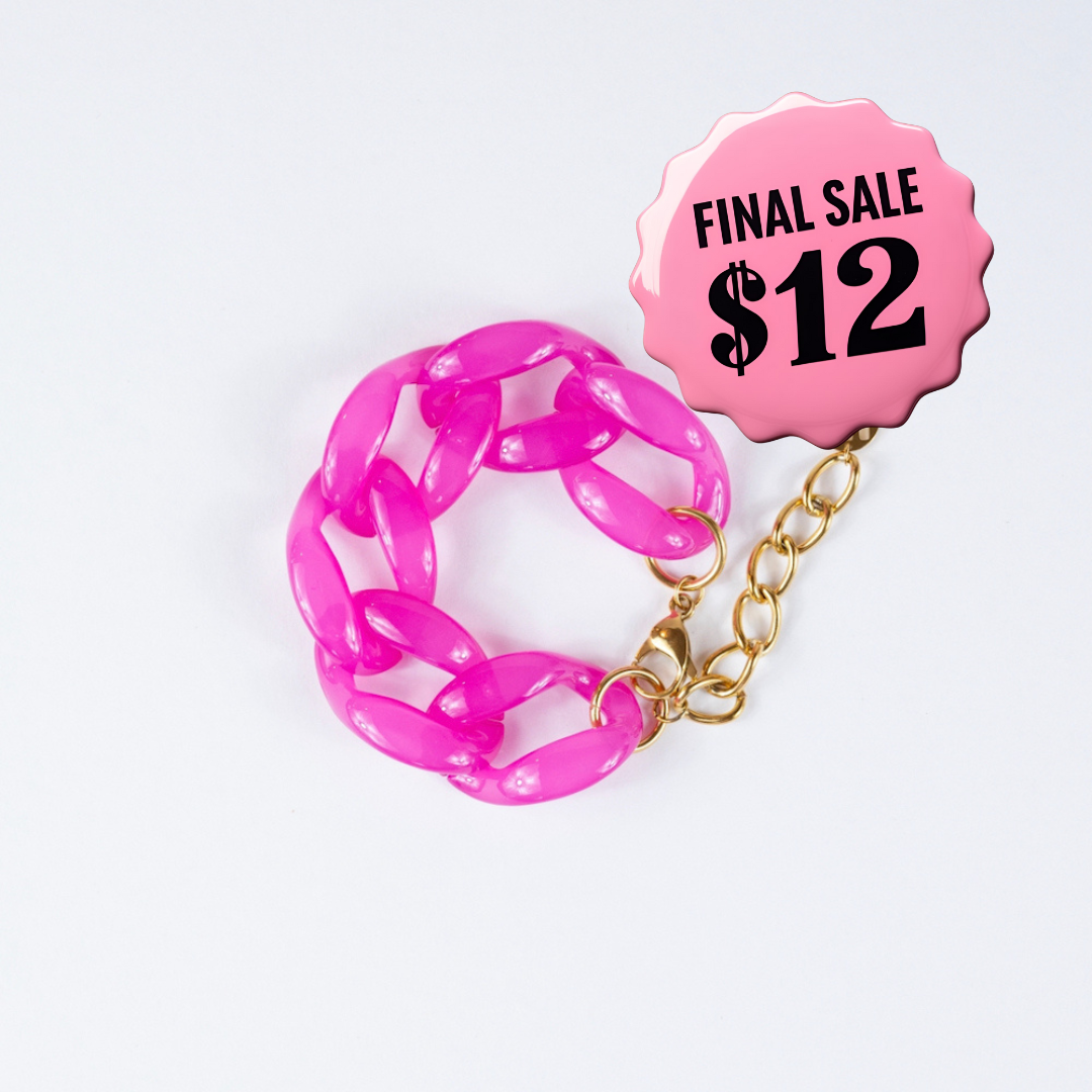 Chain Bracelet - Fuchsia