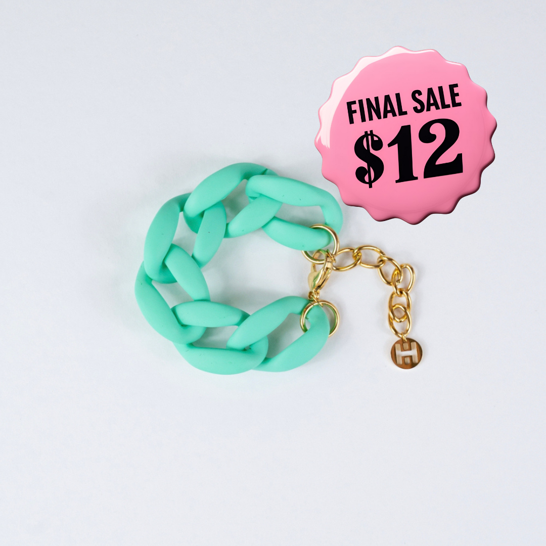Chain Bracelet - Matte Turquoise