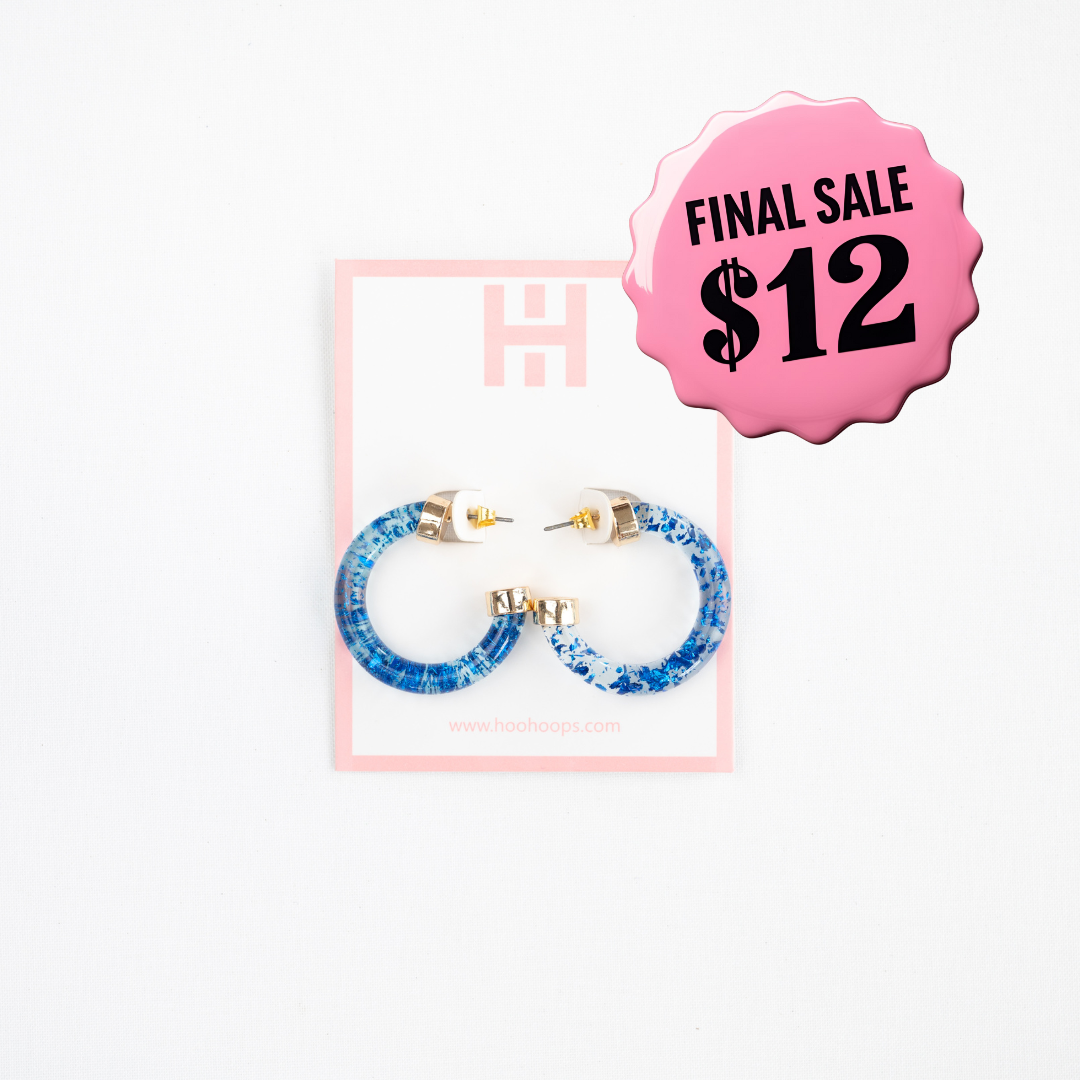 Mini Hoops - Blue Foil