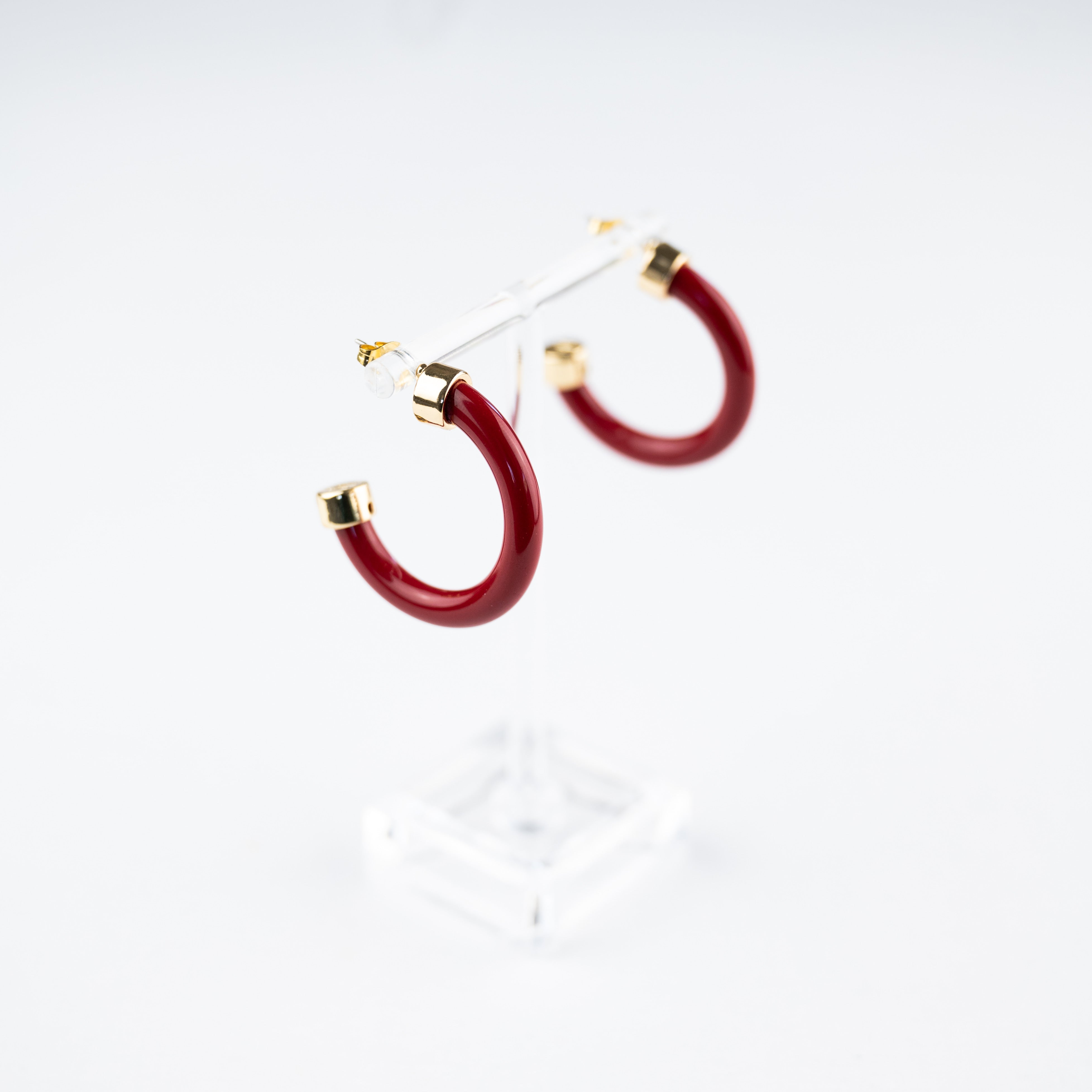 Burgundy 1-Inch Hoops - WAREHOUSE SALE