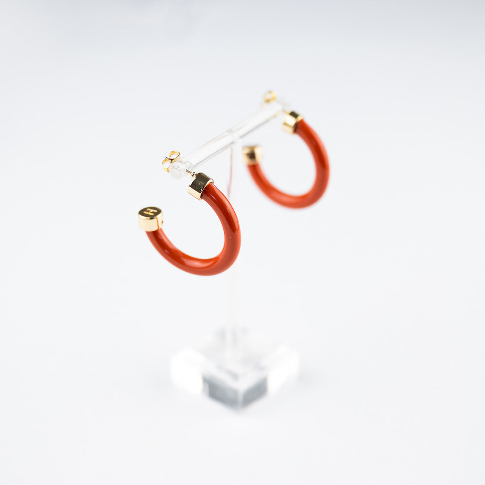 Burnt Orange 1-Inch Hoops - WAREHOUSE SALE