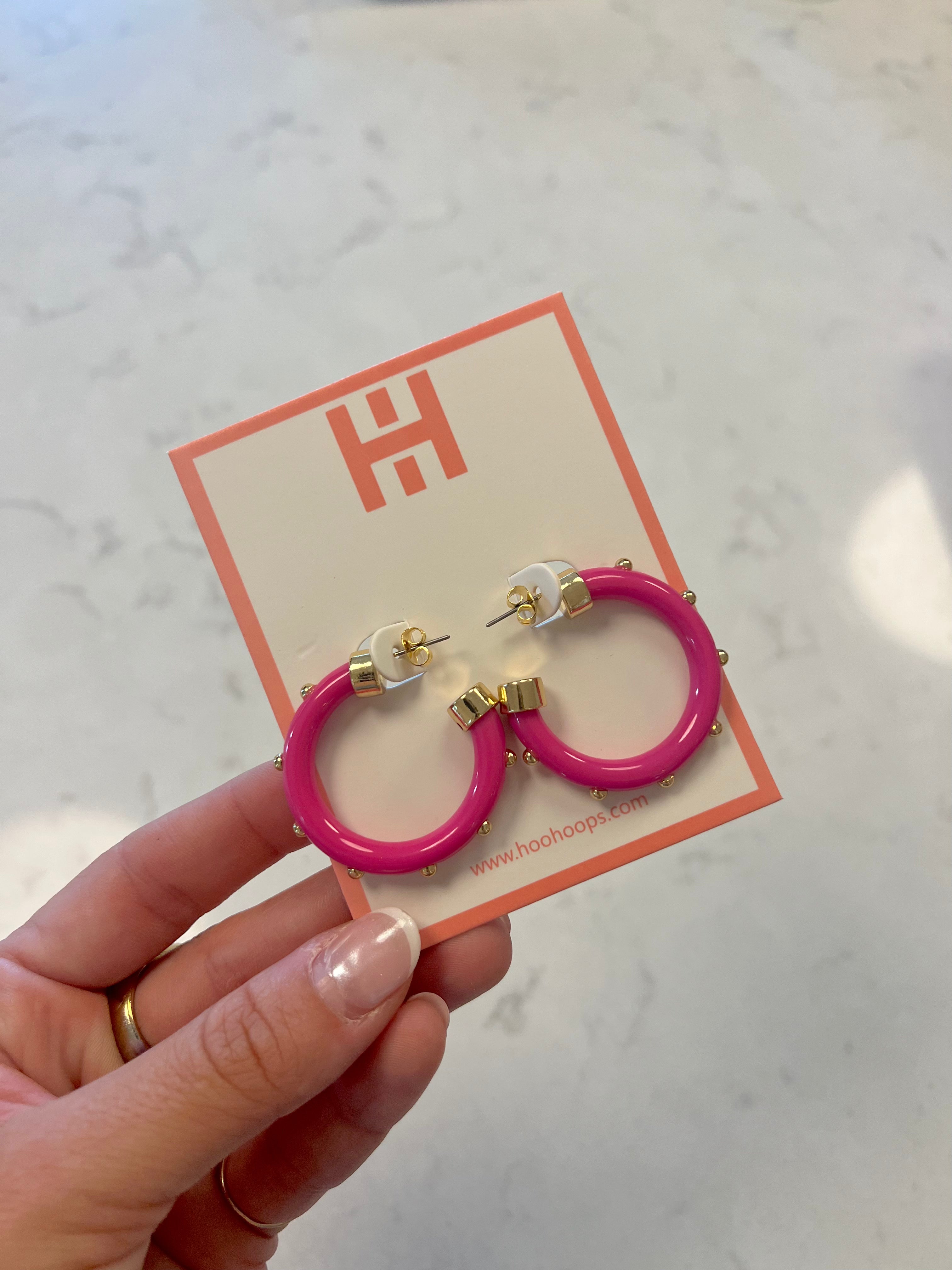 Minis - Hot Pink with Gold Balls