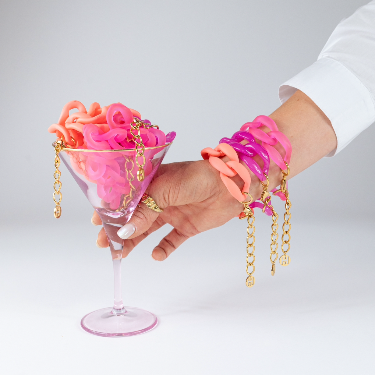 Chain Bracelet - Fuchsia