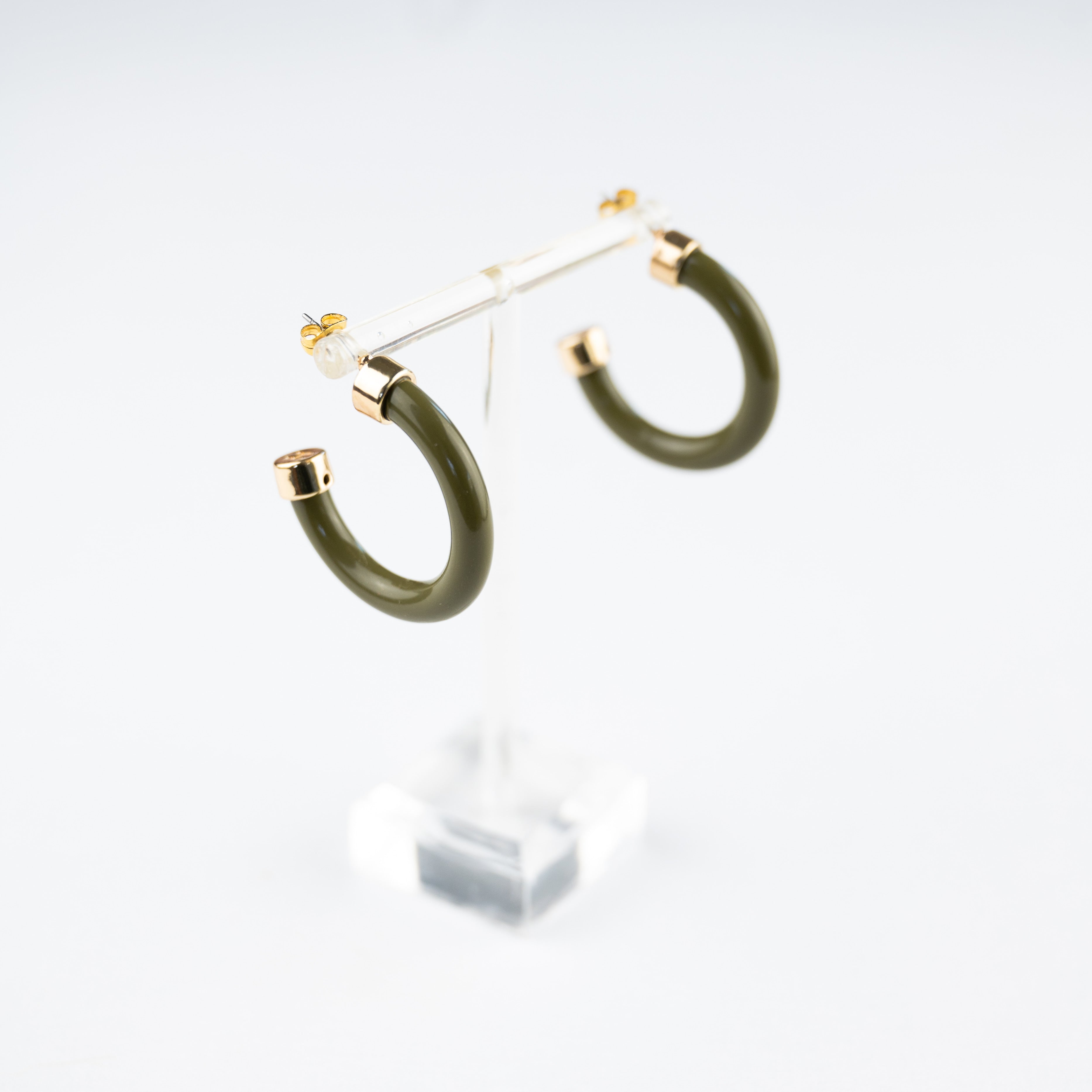 Olive 1-Inch Hoops - WAREHOUSE SALE