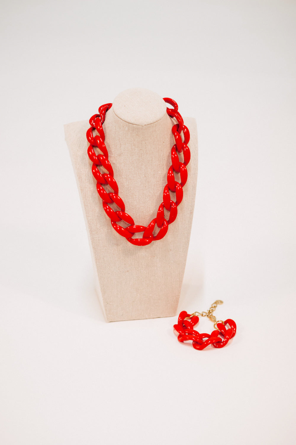 Chain Necklace - Red