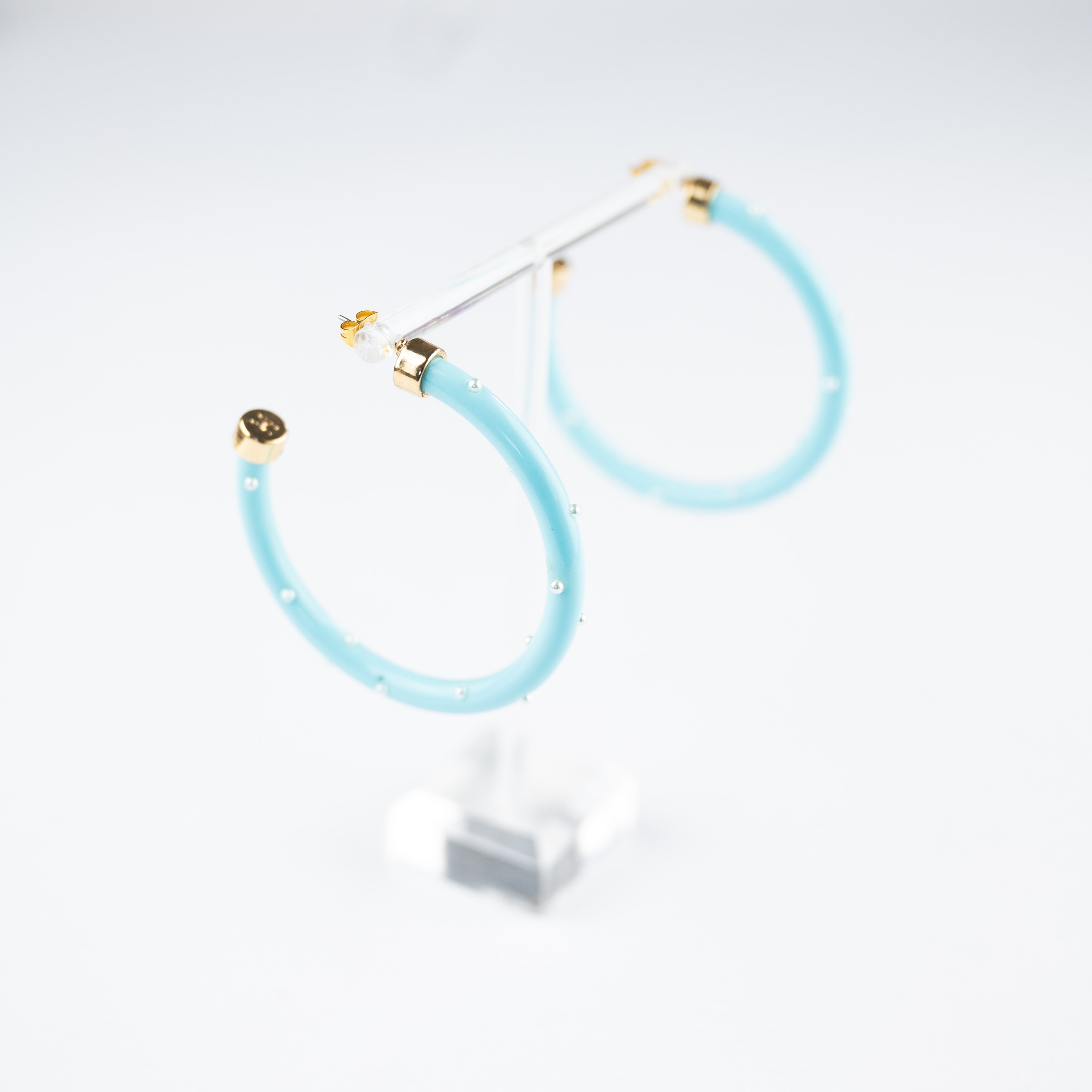 Surf with Pearls 2-Inch Hoops - WAREHOUSE SALE