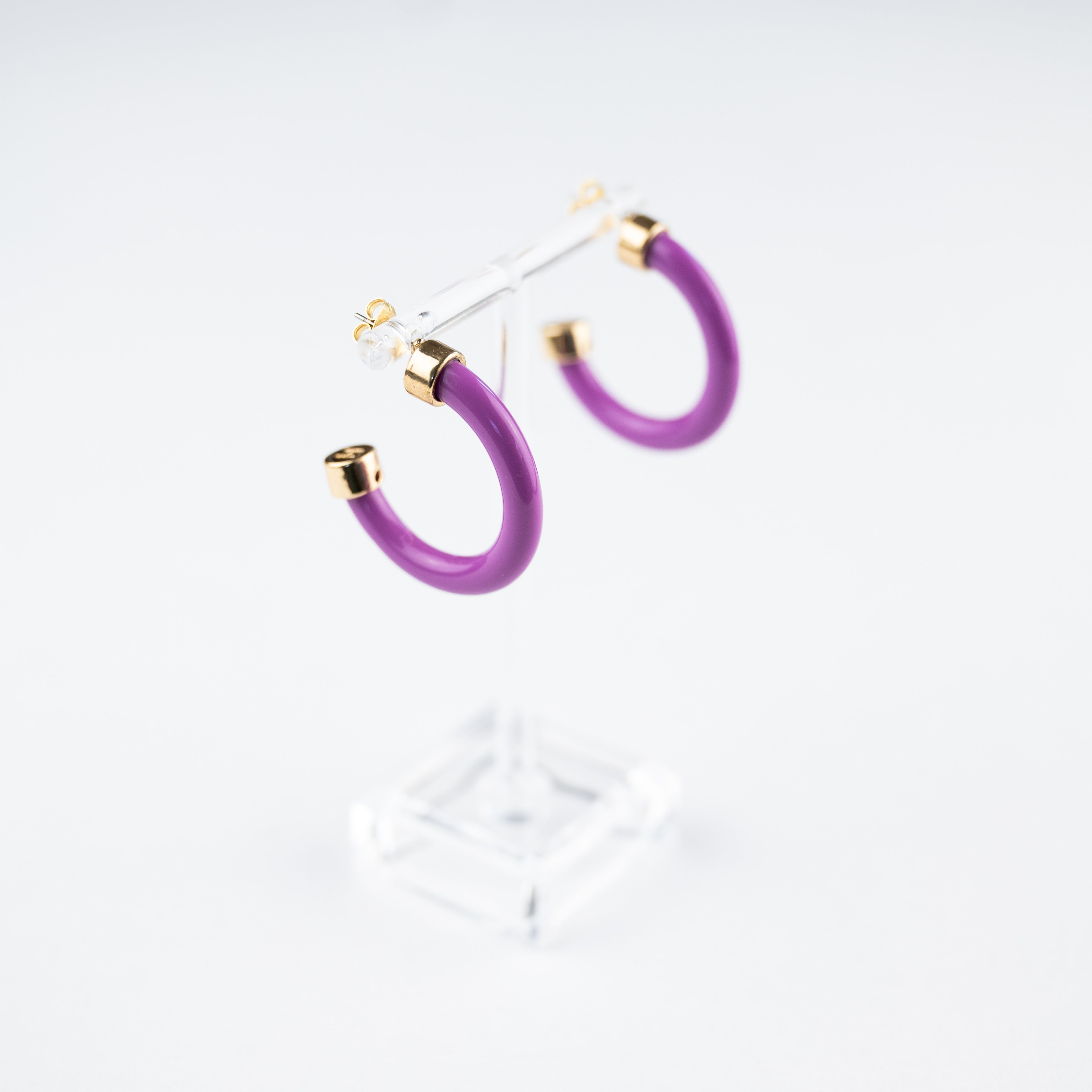 Mini Hoops - Dark Orchid