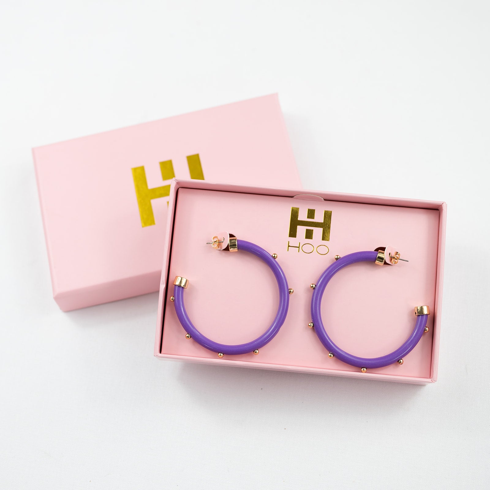 Hoops - Purple with Gold Balls