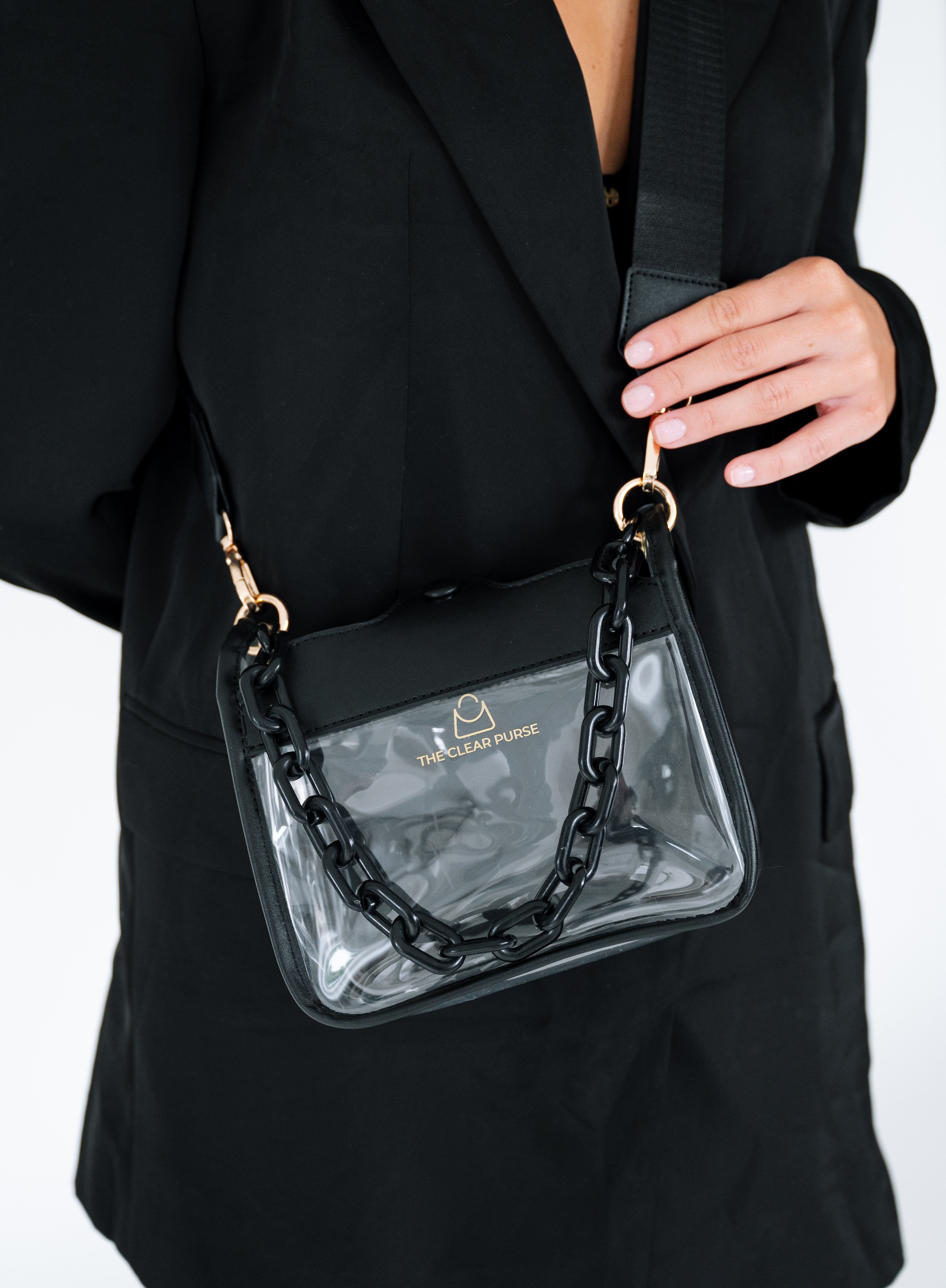 Pinko Black Clear Plastic Transparent Pouch Purse Clutch Bag • Price »
