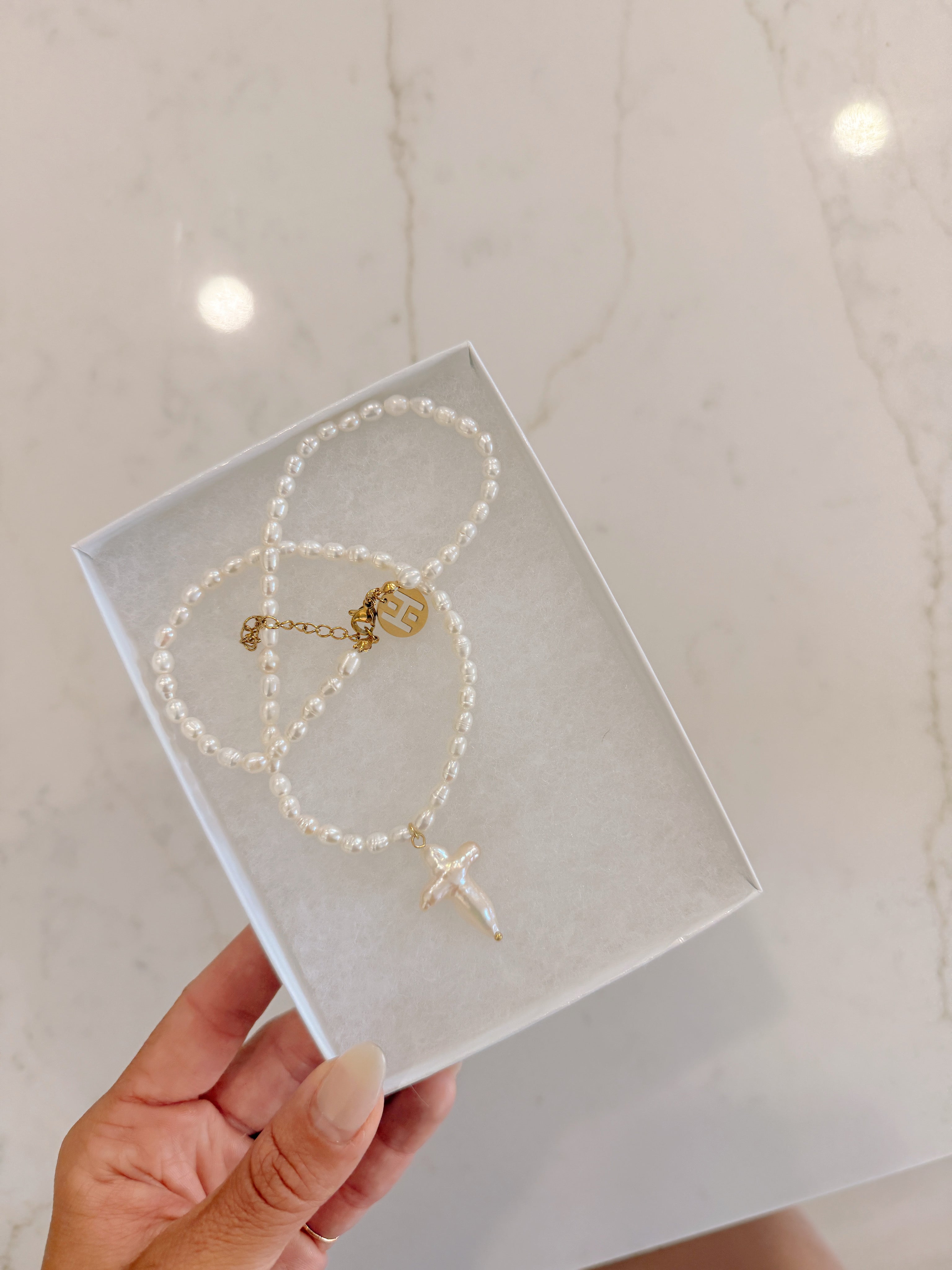 Mother of Pearl Collection - Cross Necklace - Pre-Order