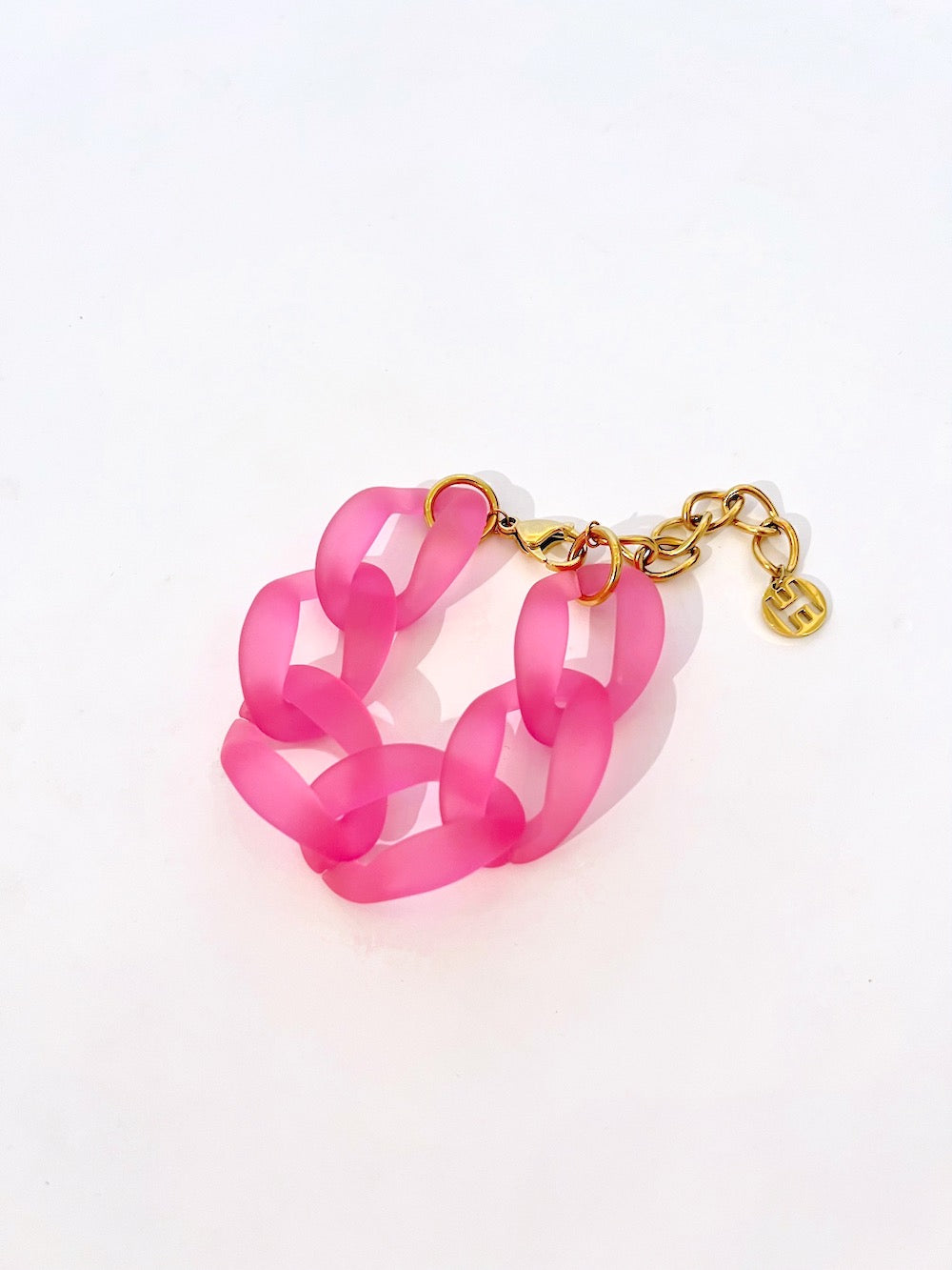 Chain Bracelet - Matte Hot Pink