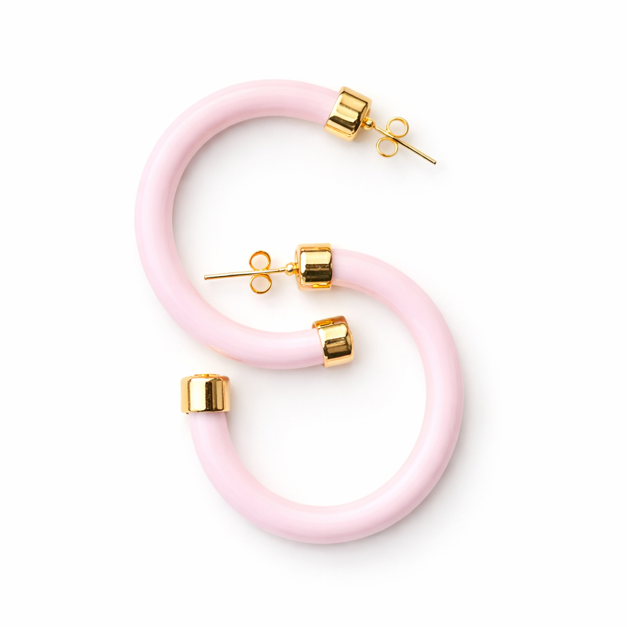Ballet Blush Hoop Earrings