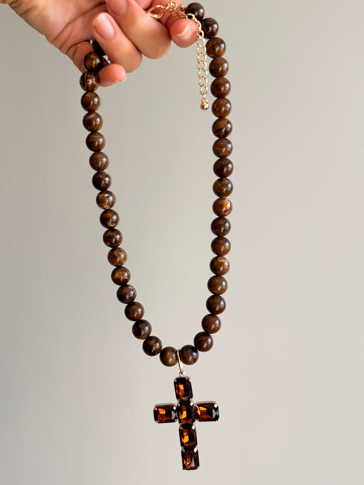 The Beaded Cross Necklace
