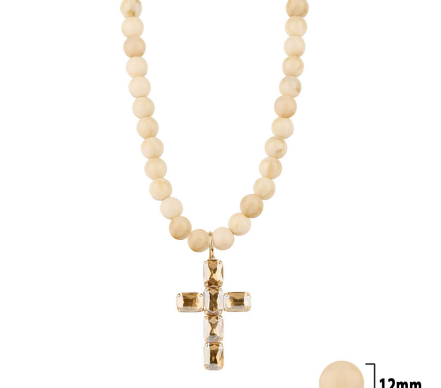 The Beaded Cross Necklace