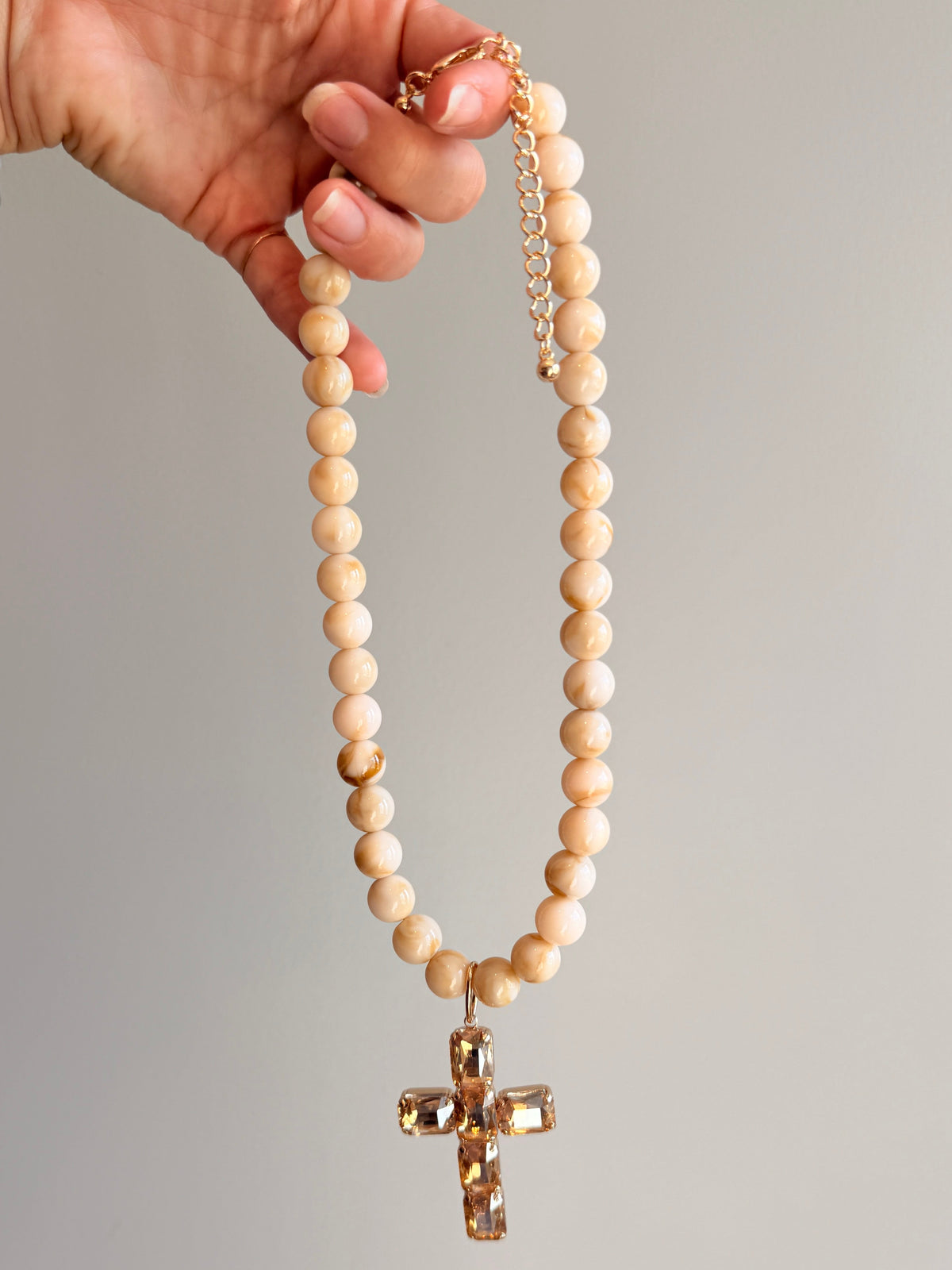 The Beaded Cross Necklace