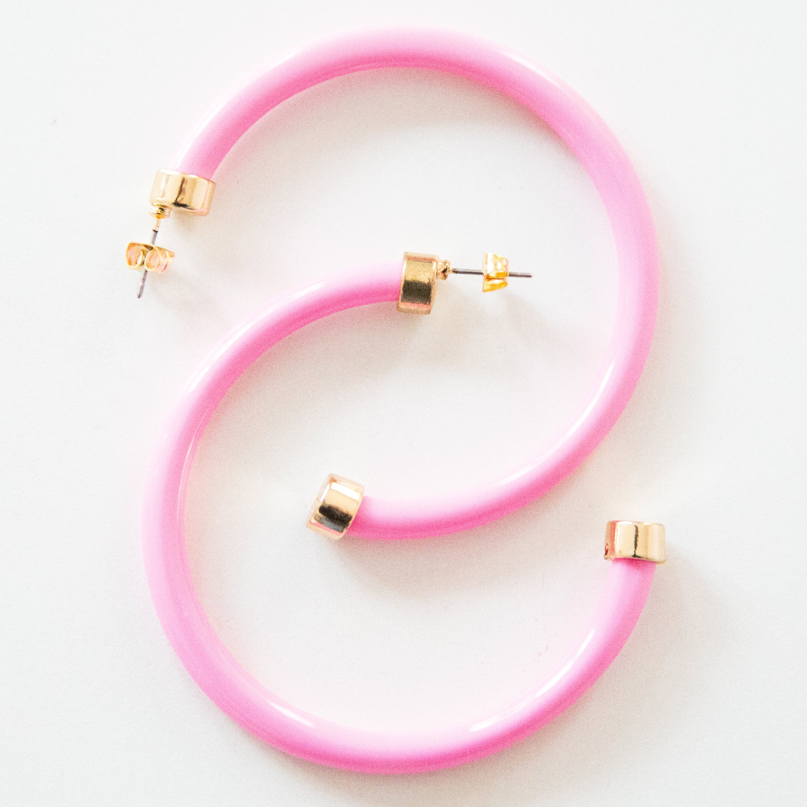 Bubble Gum Hoop Earrings