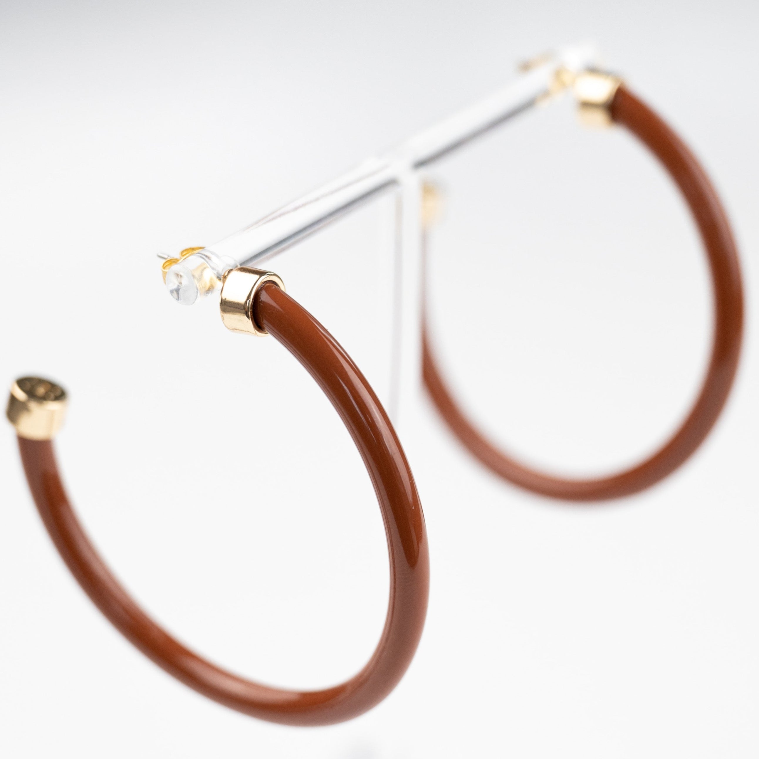 Brown Hoop Earrings