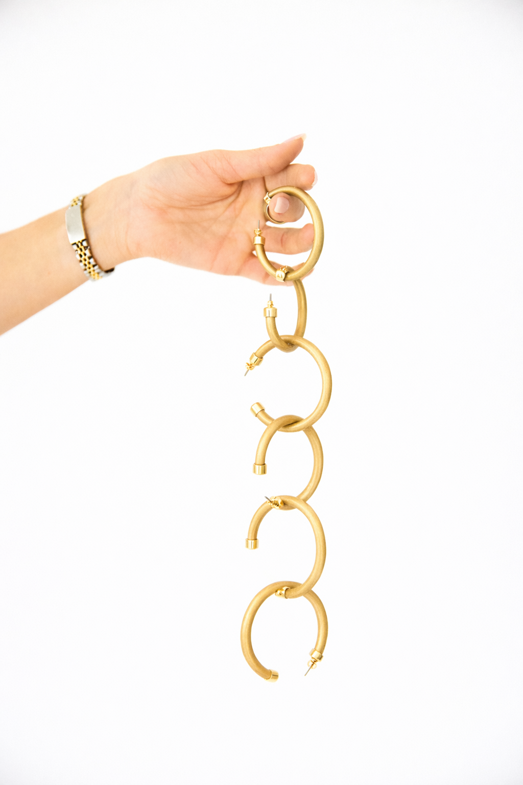 Hoops - Brushed Gold