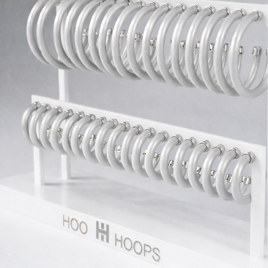 Brushed Metallic Hoop Earrings