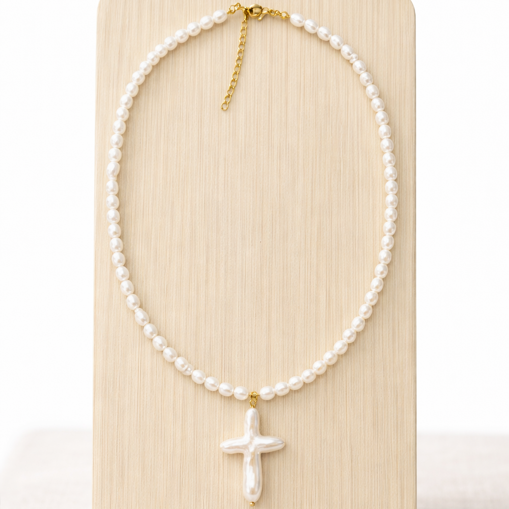 Mother of Pearl Collection - Cross Necklace