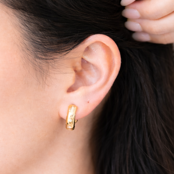 Huggies - Hoops with Rhinestones