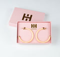 Nude Hoop Earrings
