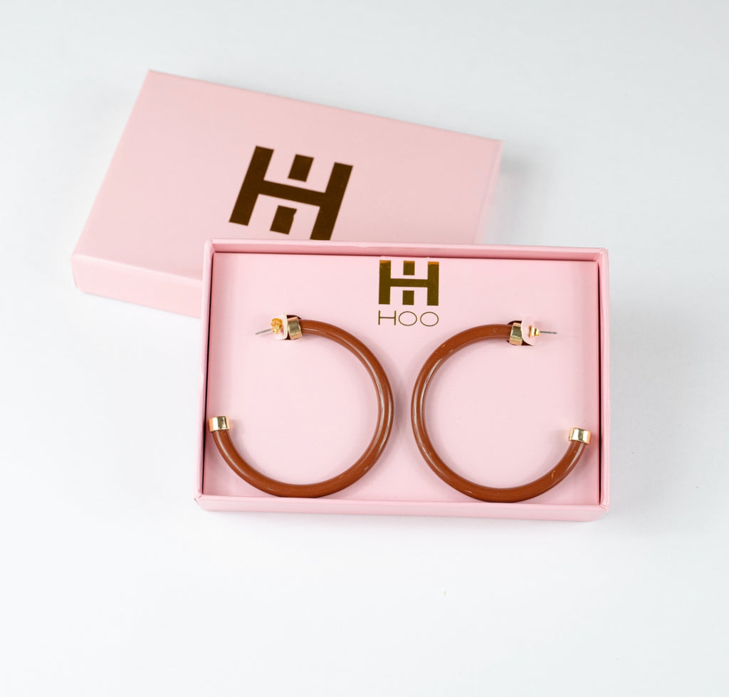 Brown Hoop Earrings