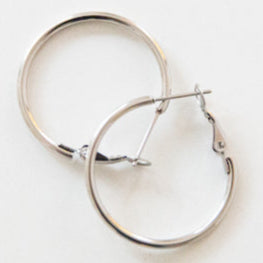 The Holly Hoop Earrings - Silver , 1 Inch
