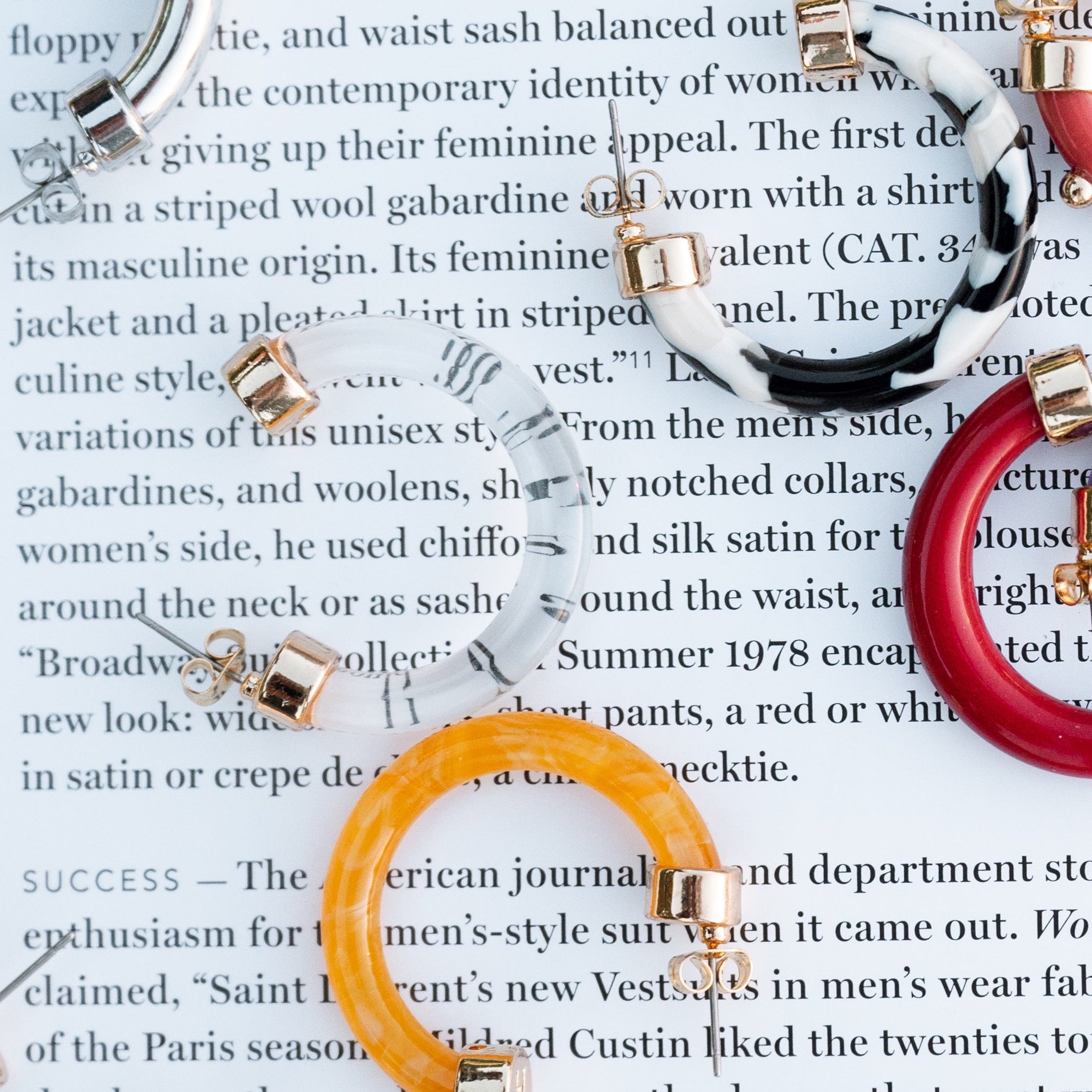 Clear Mini Hoop Earrings