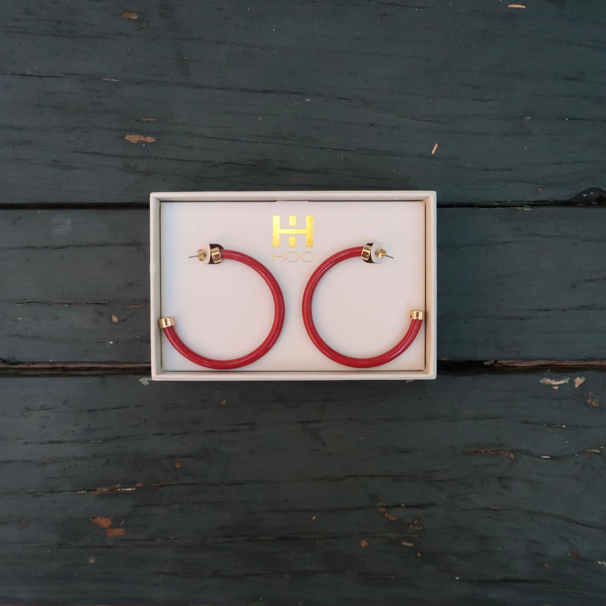 Burgundy Hoop Earrings