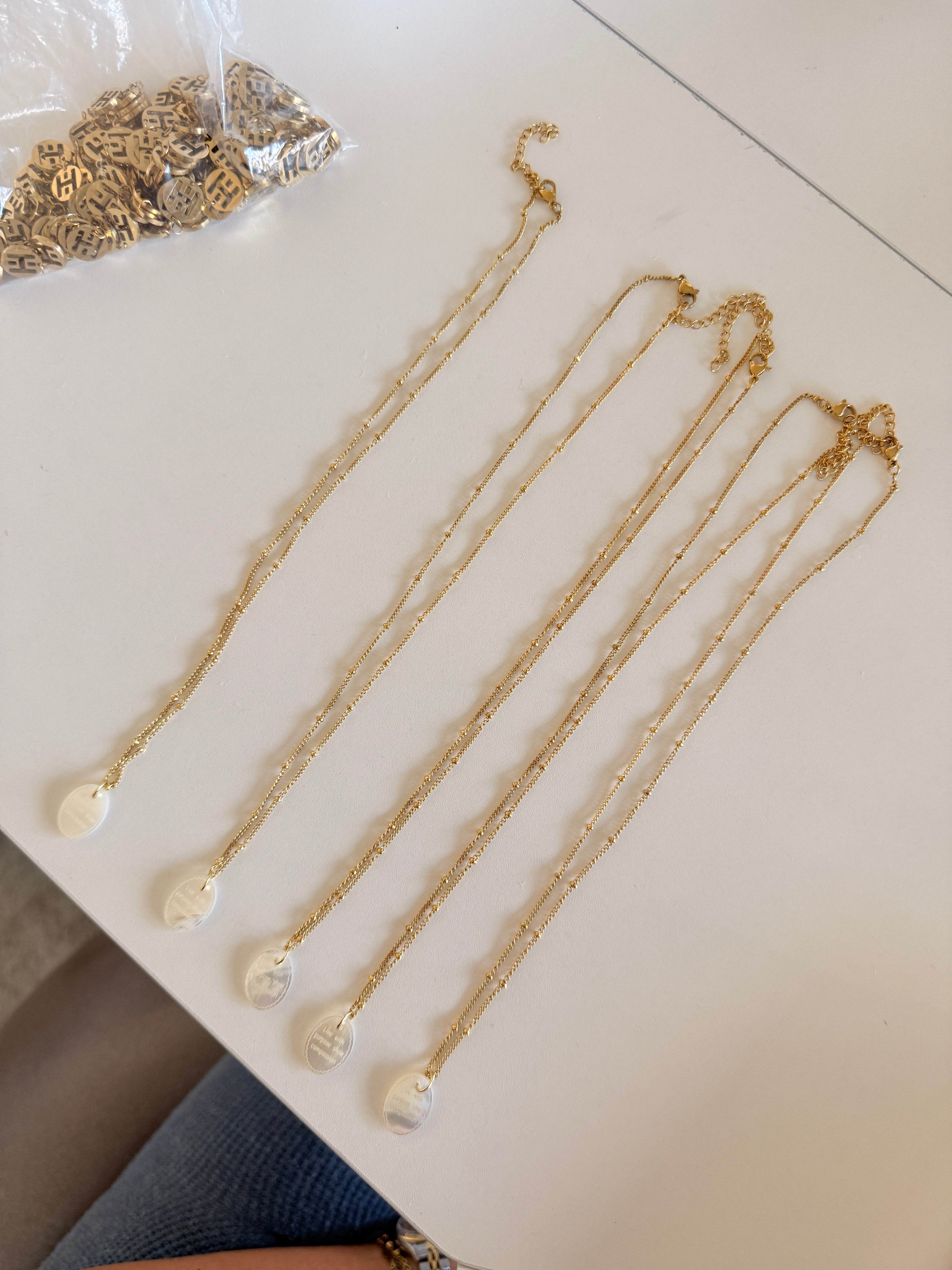 Mother of Pearl Collection - Mantra Necklace