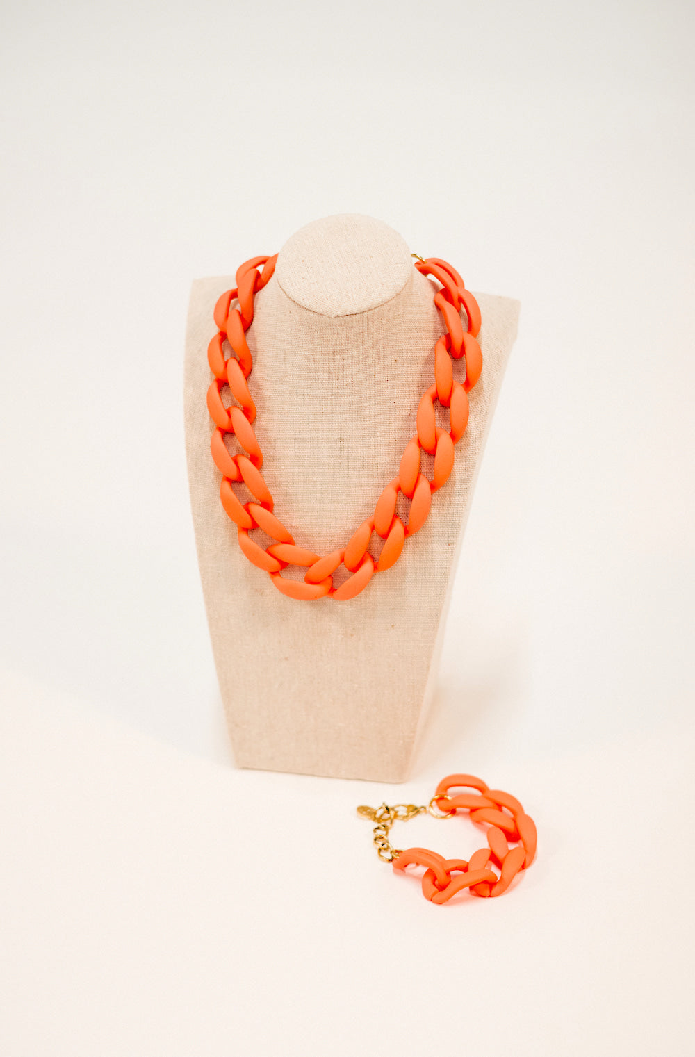 Chain Bracelet - Matte Coral
