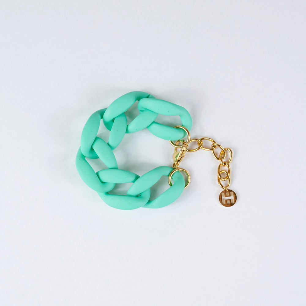 Chunky Resin Link Statement Jewelry | Bold Acrylic Chain Necklace & Bracelet