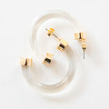 Clear Mini Hoop Earrings