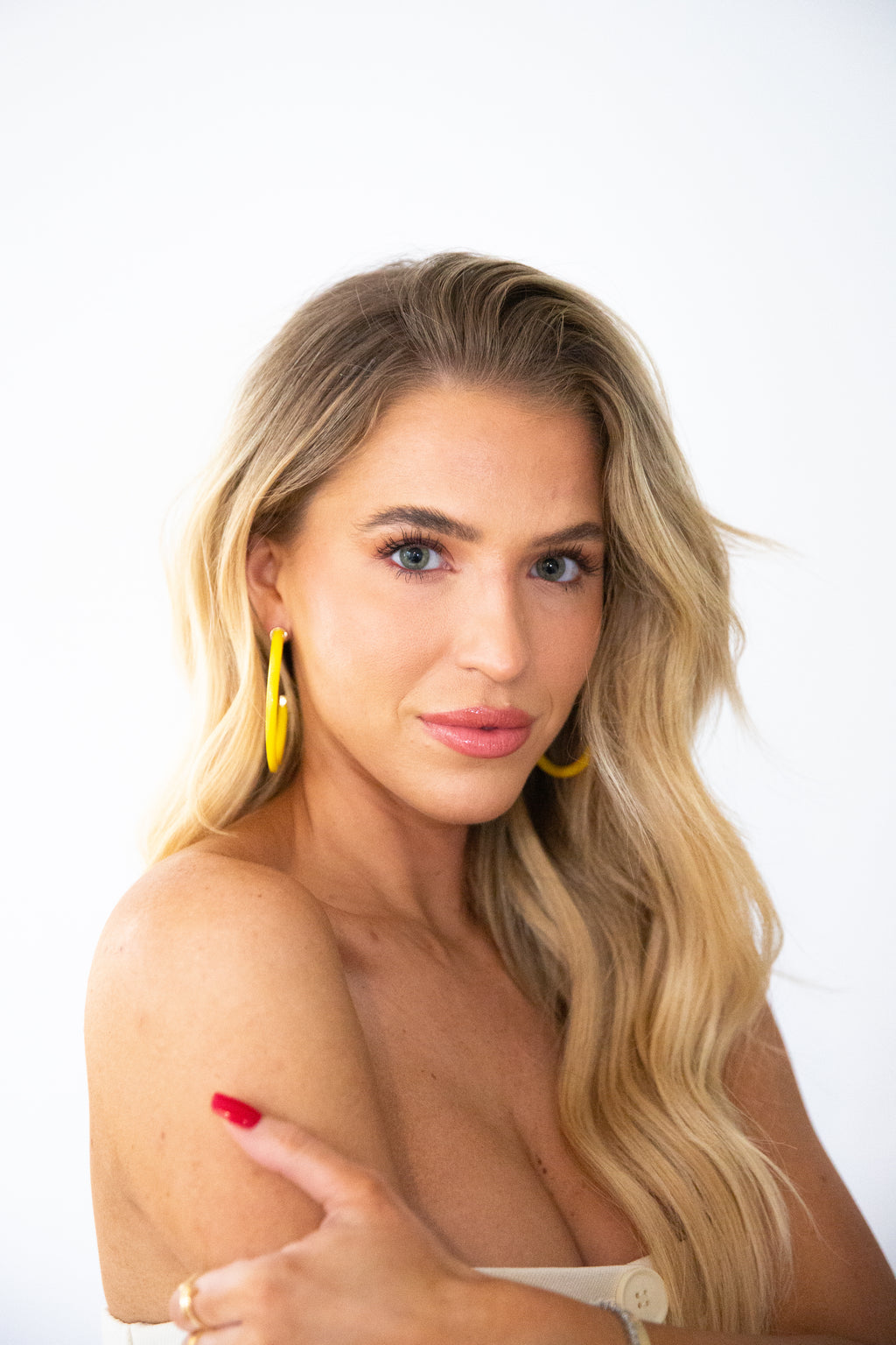 Yellow Hoop Earrings