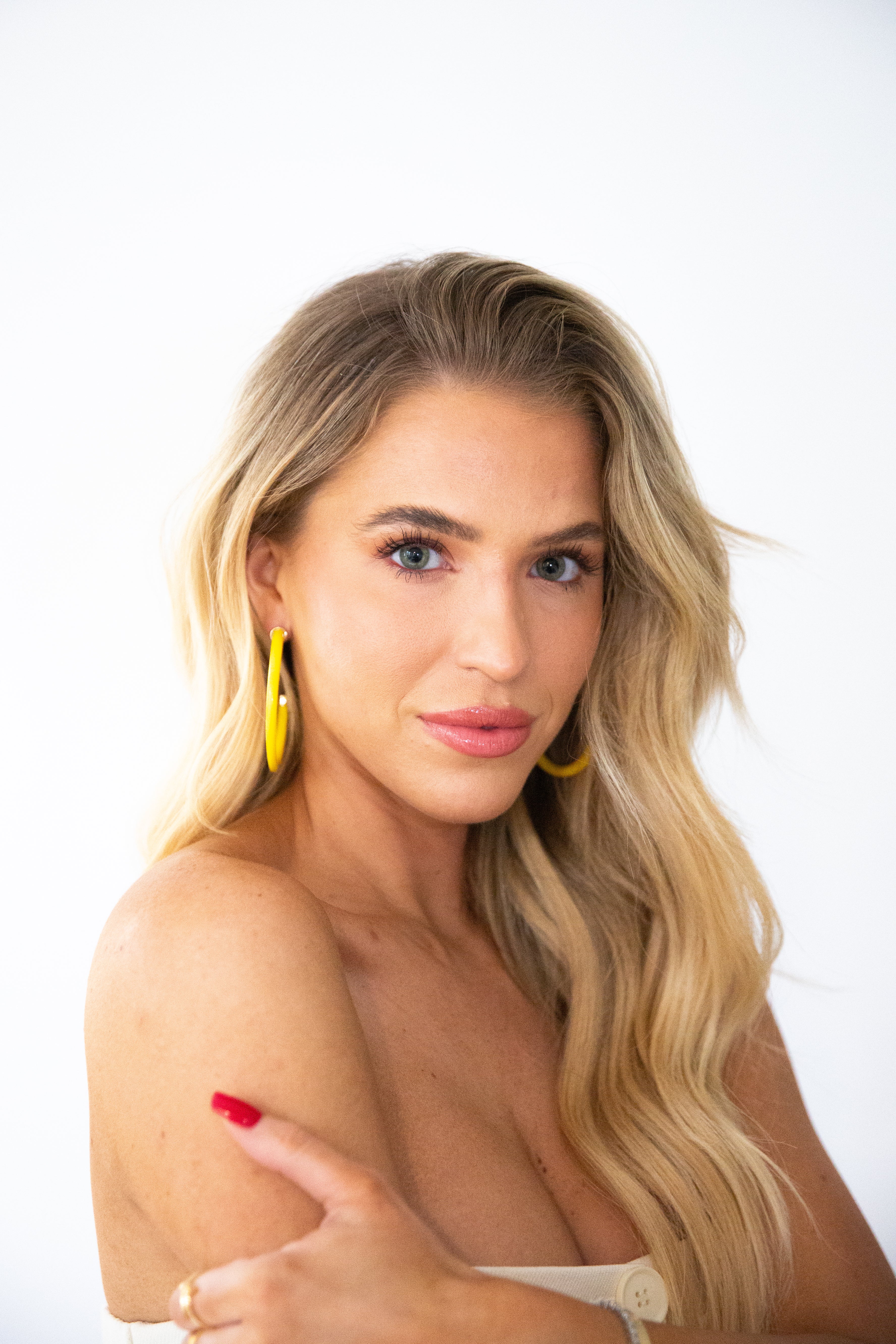 Yellow Hoop Earrings