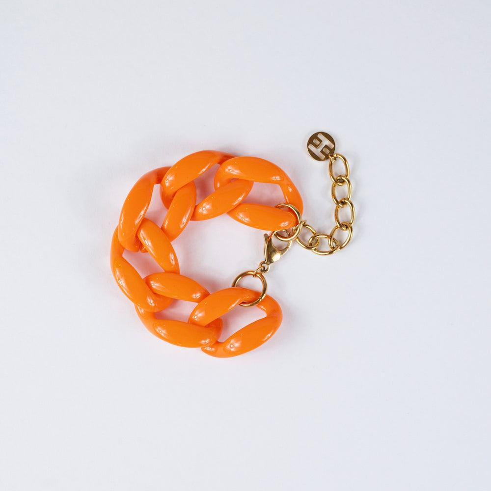 Chunky Resin Link Statement Jewelry | Bold Acrylic Chain Necklace & Bracelet