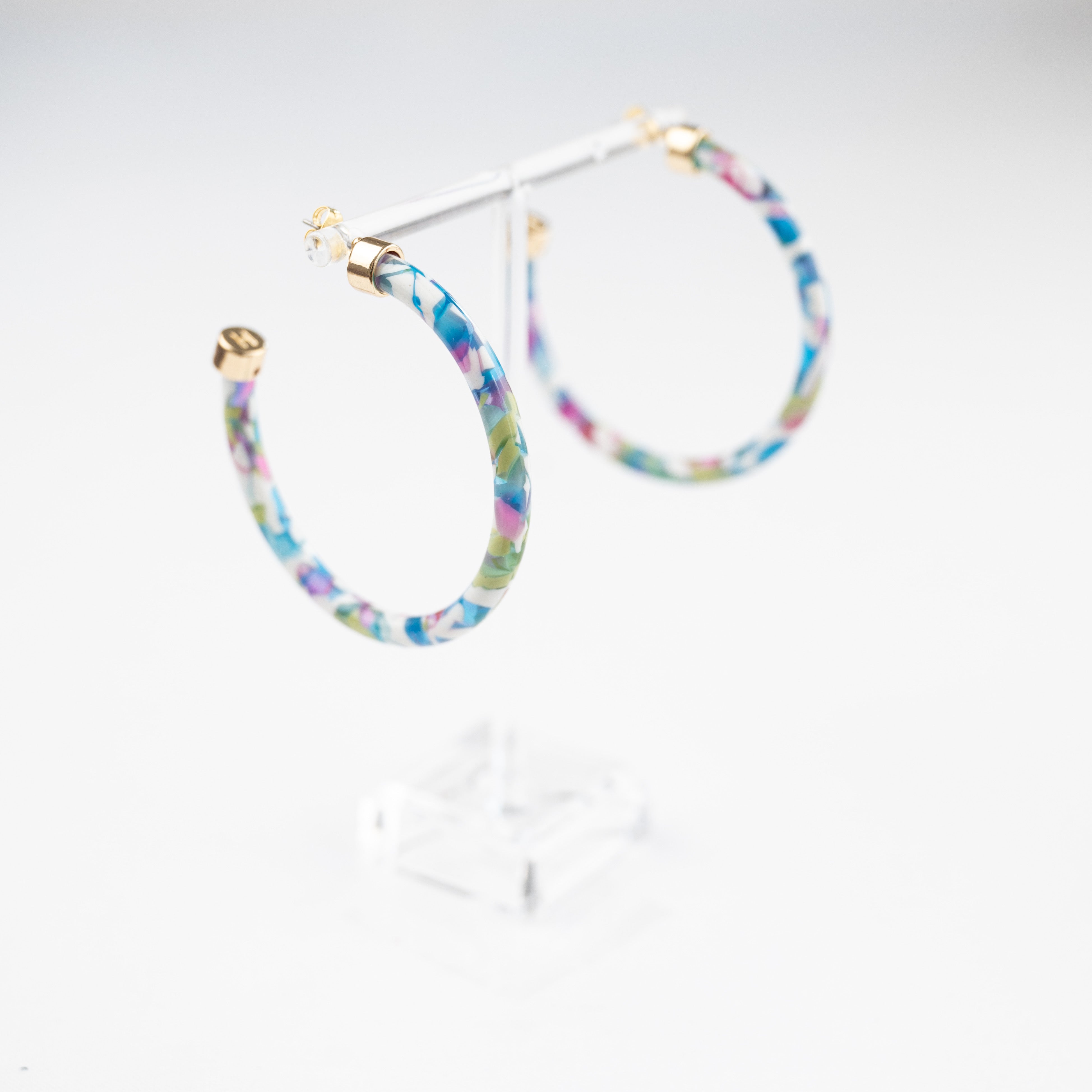 Rainbow Confetti 2-Inch Hoops - WAREHOUSE SALE
