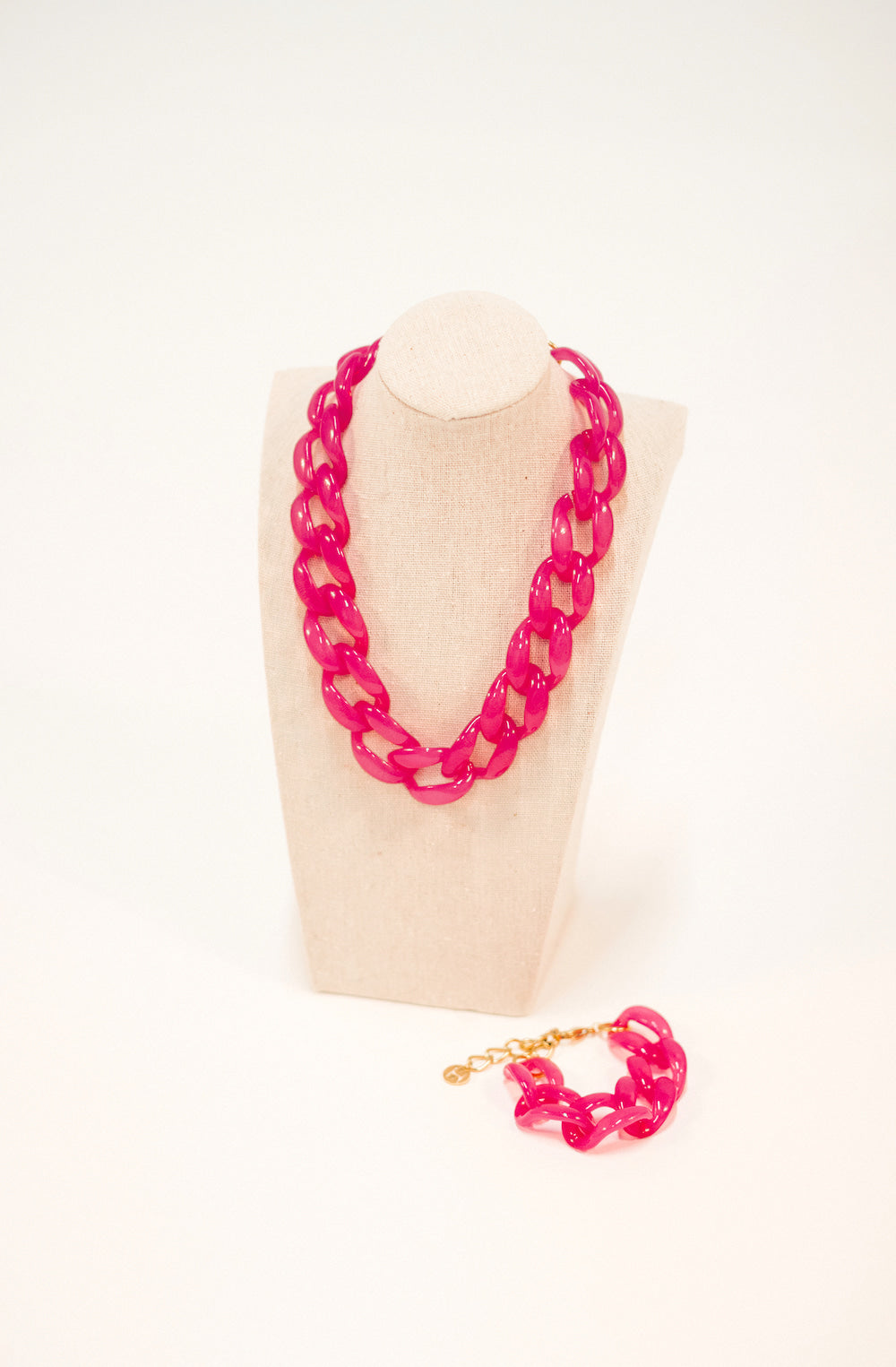 Chain Necklace - Fuchsia
