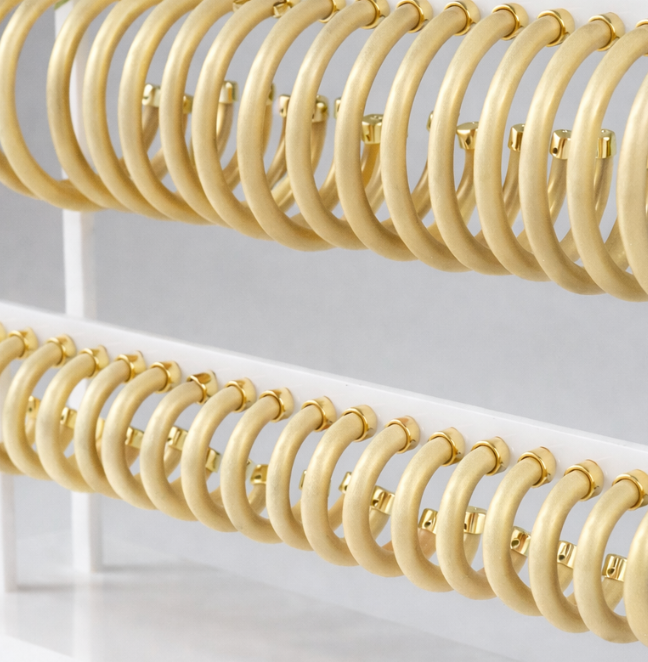 Brushed Gold Hoop Earrings