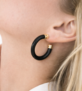 Black Hoop Earrings