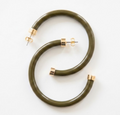 Olive Hoop Earrings