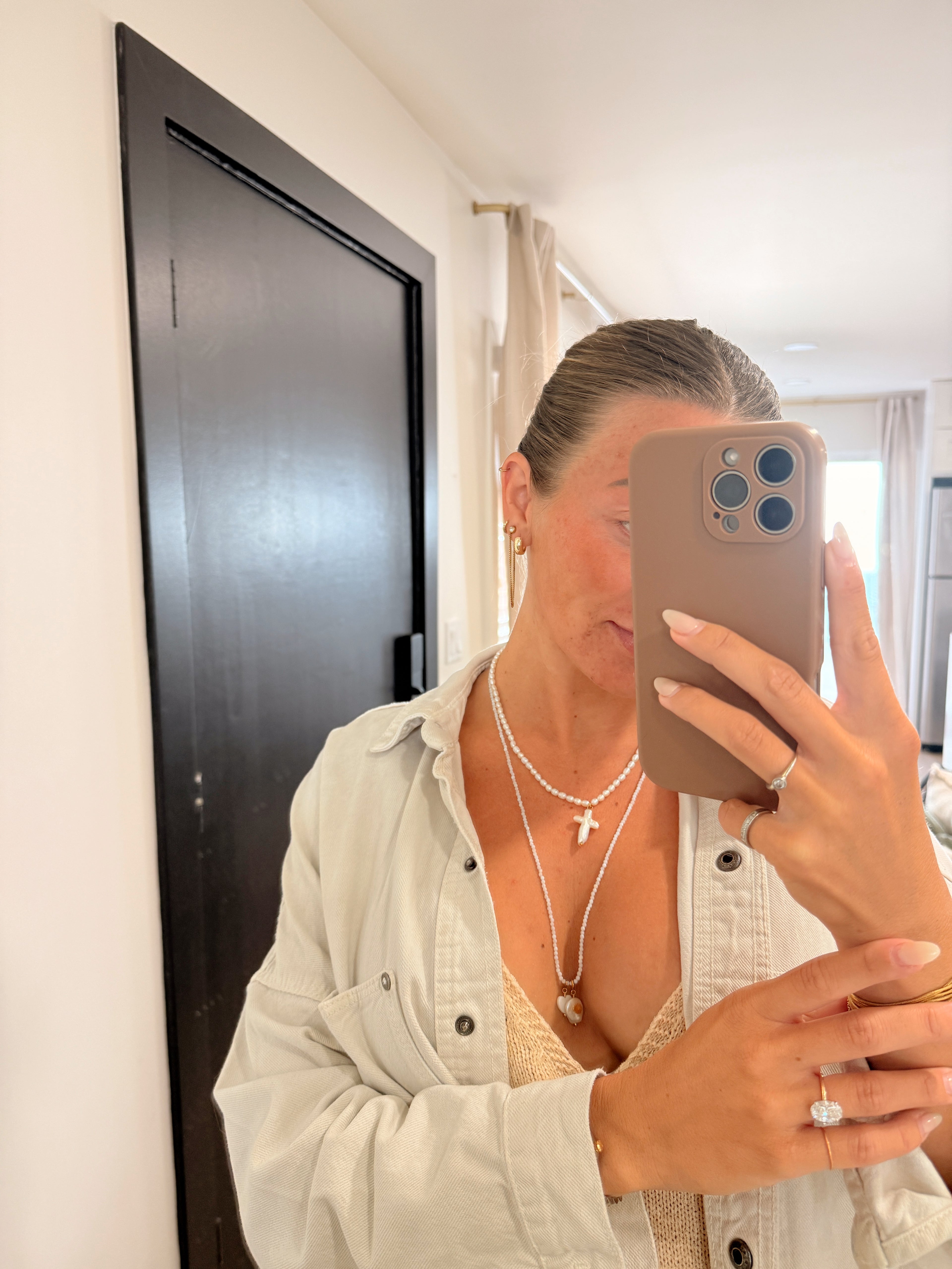 Mother of Pearl Collection - Heart Charm Necklace