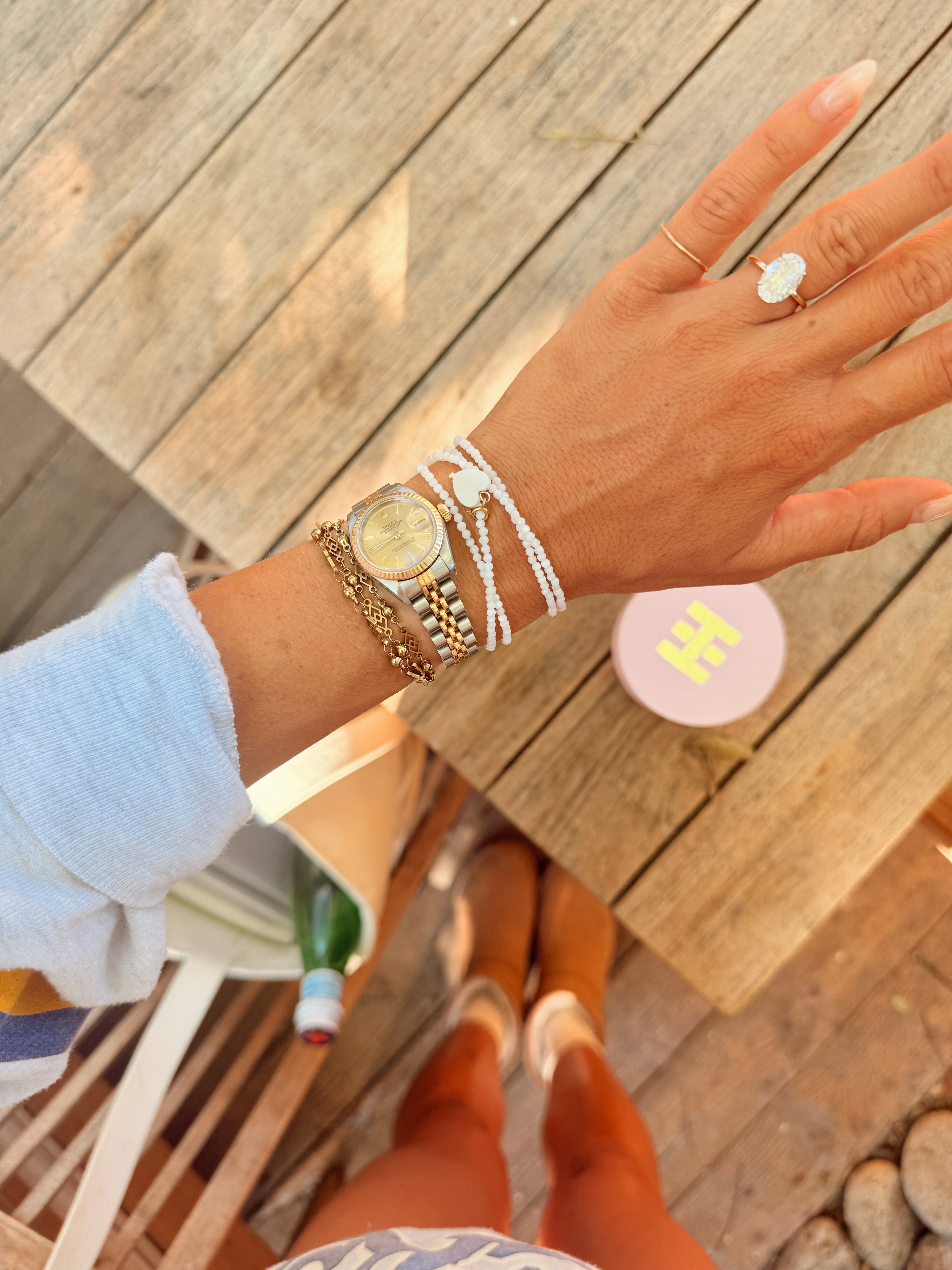 Mother of Pearl Collection - Heart Charm Necklace