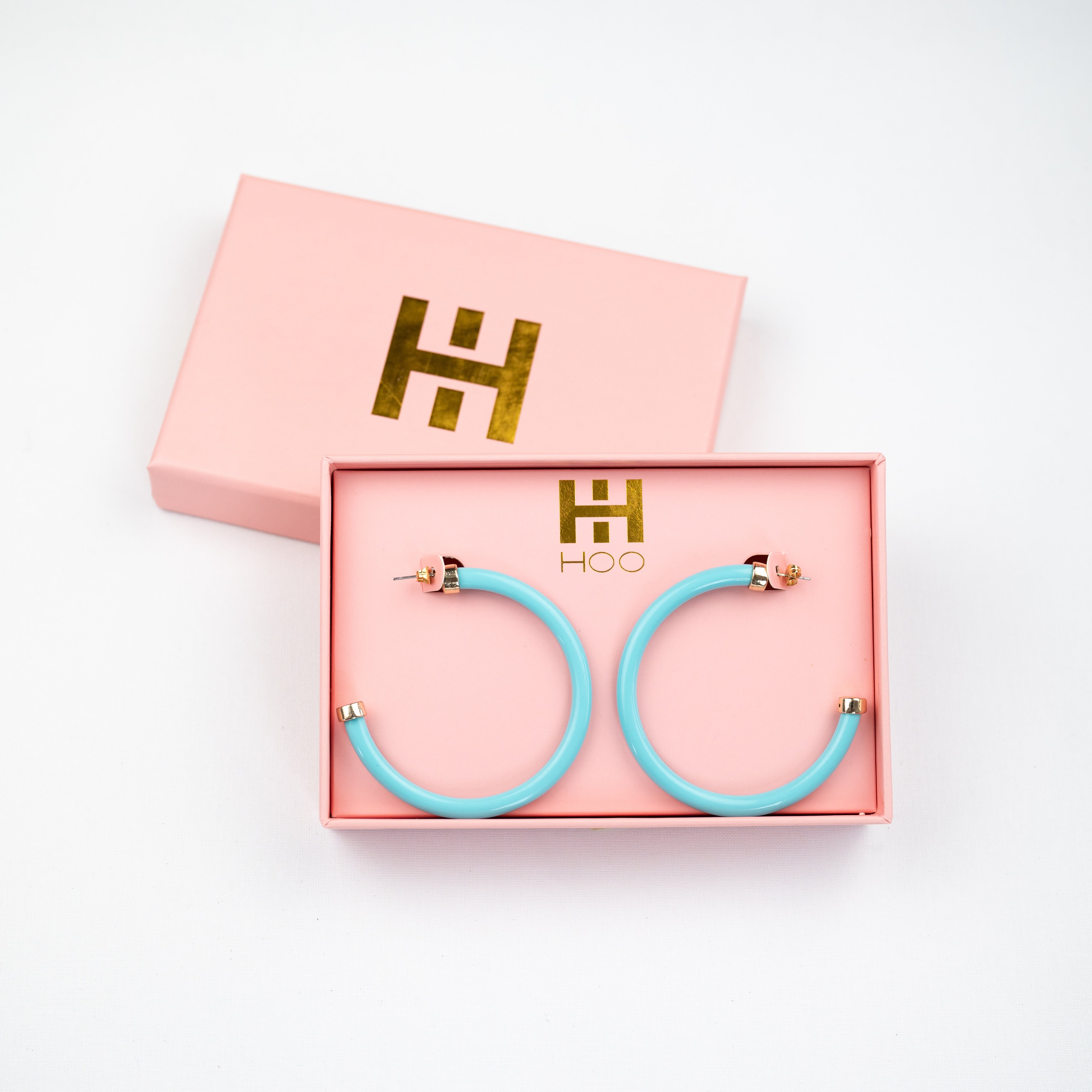 Turquoise 2-Inch Hoops - WAREHOUSE SALE