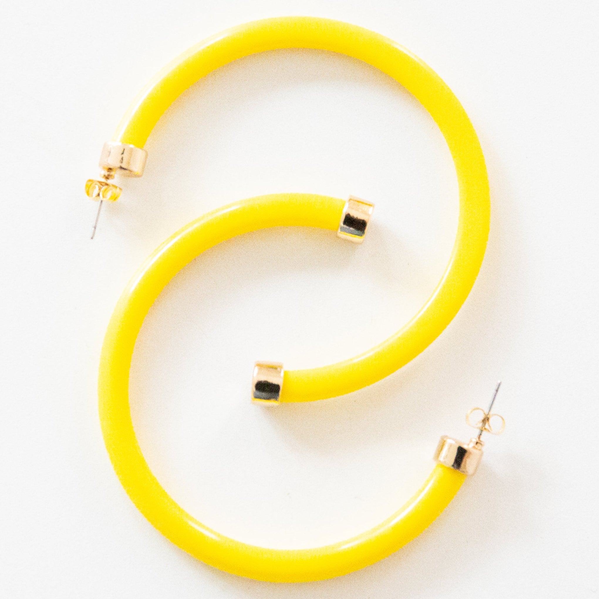 Yellow Hoop Earrings