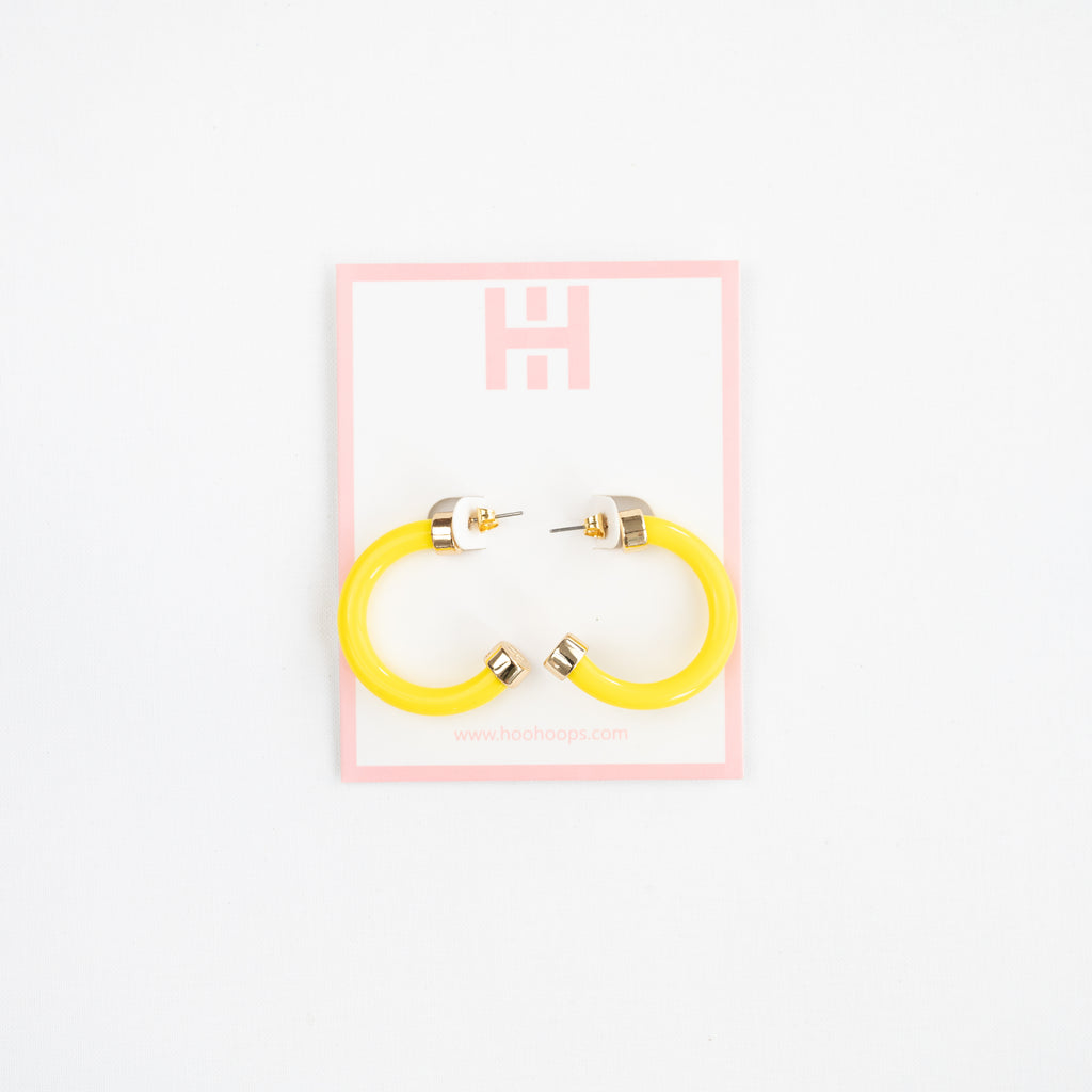 Yellow Hoop Earrings