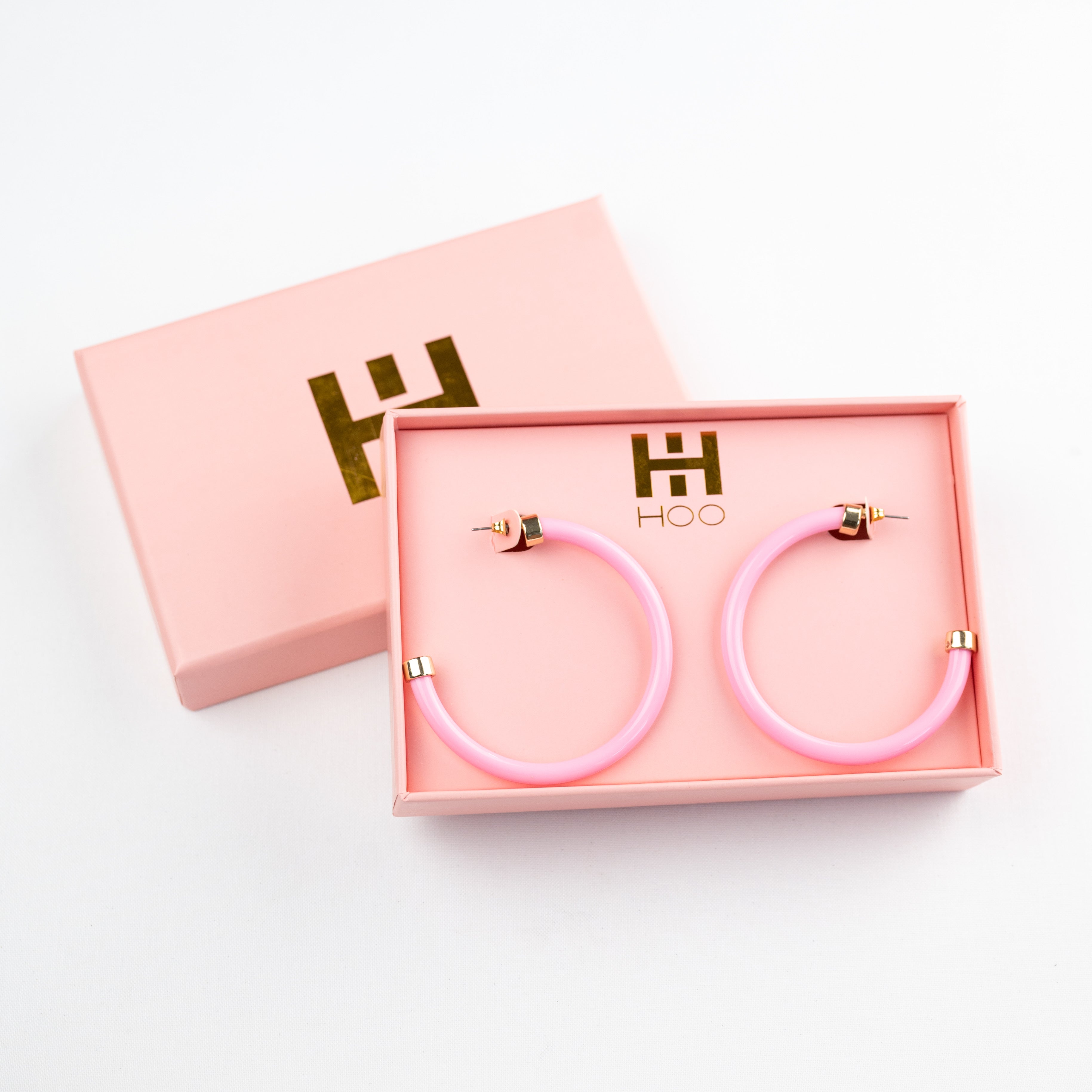 Bubble Gum Hoop Earrings